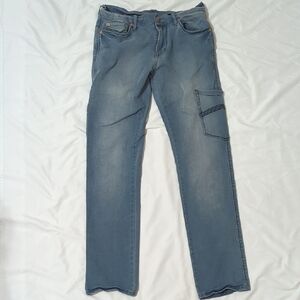 Armani Exchange Straight Cargo Jeans, Color Blue Size 29x32